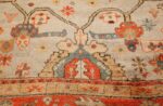 light blue antique turkish oushak rug 49145 top Nazmiyal