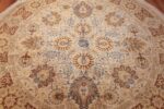 modern persian tabriz design round rug 44674 center Nazmiyal