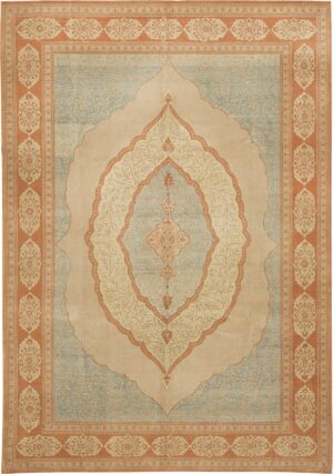 Modern Persian Tabriz Design Turkish Rug #41230 by Nazmiyal