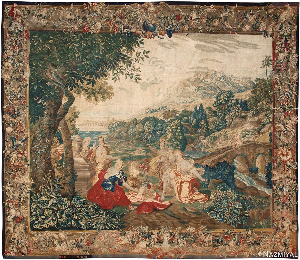 Romantic Antique 17th century Antique Flemish Tapestry Romantic Antique 17th century Antique Flemish Tapestry by Nazmiyal Antique Rugs