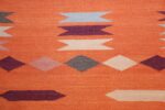 swedish scandinavian inspired modern kilim runner rug 48475 orange Nazmiyal