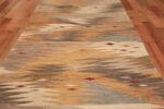 Vintage Scandinavian Inspired Indian Kilim Runner 48517 Field Design Nazmiyal