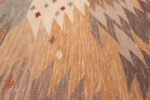 Vintage Scandinavian Inspired Indian Kilim Runner 48517 Jagged Lines Nazmiyal