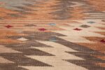 Vintage Scandinavian Inspired Indian Kilim Runner 48517 Red Spots Nazmiyal