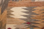 Vintage Scandinavian Inspired Indian Kilim Runner 48517 Woven Knots Nazmiyal