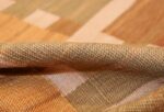 vintage scandinavian inspired modern kilim carpet 48383 pile Nazmiyal