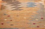 vintage swedish inspired kilim runner rug 48518 yellow Nazmiyal