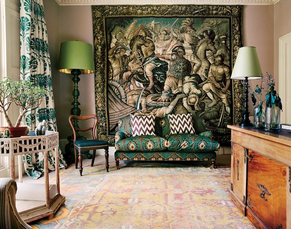 Vogue Decorating Trends - Green Tapestry Interior Design Picture of Vogue Decorating Trends - Green Tapestry Interior Design - posted to the Nazmiyal Decor blog