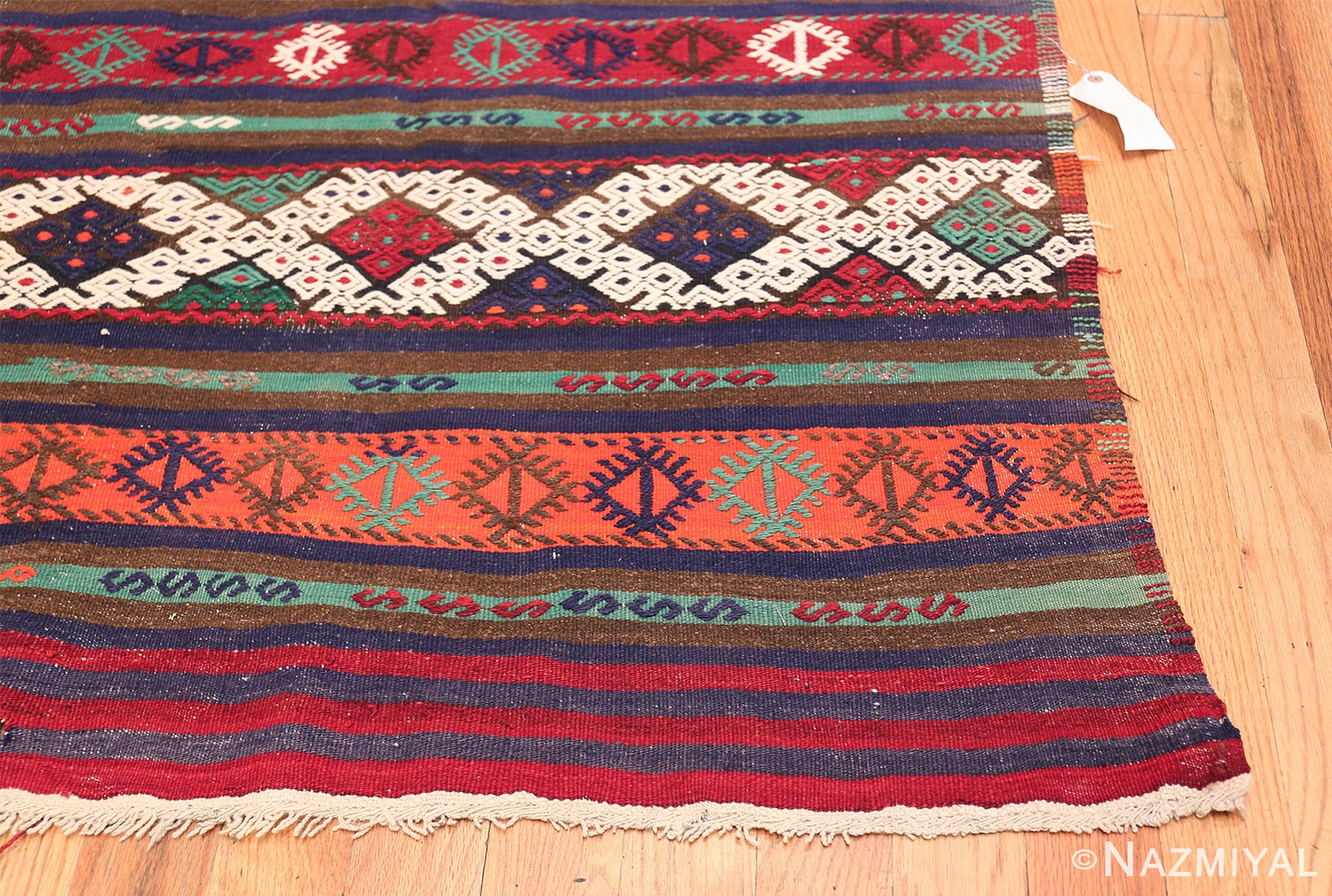 Vintage Tribal Turkish Kilim 50730 Side Corner Nazmiyal