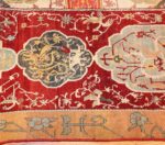 antique ivory room size indian agra rug 49176 border Nazmiyal