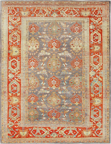 Antique Persian Sultanabad Dining Room Rug by Nazmiyal