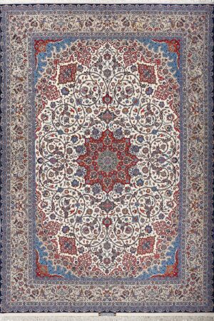 fine hekmatenejad vintage isfahan persian rug 51019 Nazmiyal