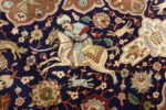 fine heydarzadeh hunting vintage tabriz persian rug 51026 nazmiyal sword