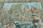 fine pictorial sheikh sannan vintage tabriz persian rug 51027 top Nazmiyal