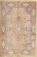 fine shahsavarpour vintage silk and metallic thread persian tabriz rug 51000 Nazmiyal