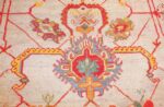 large antique arts and crafts turkish oushak rug 49144 detail Nazmiyal