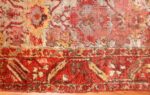 shabby chic antique turkish angora oushak rug 48183 border Nazmiyal