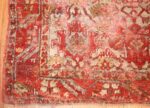 shabby chic antique turkish angora oushak rug 48183 corner Nazmiyal