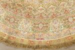 vintage fine shahsavar silk and gold plated metallic rug 51006 nazmiyal border edited