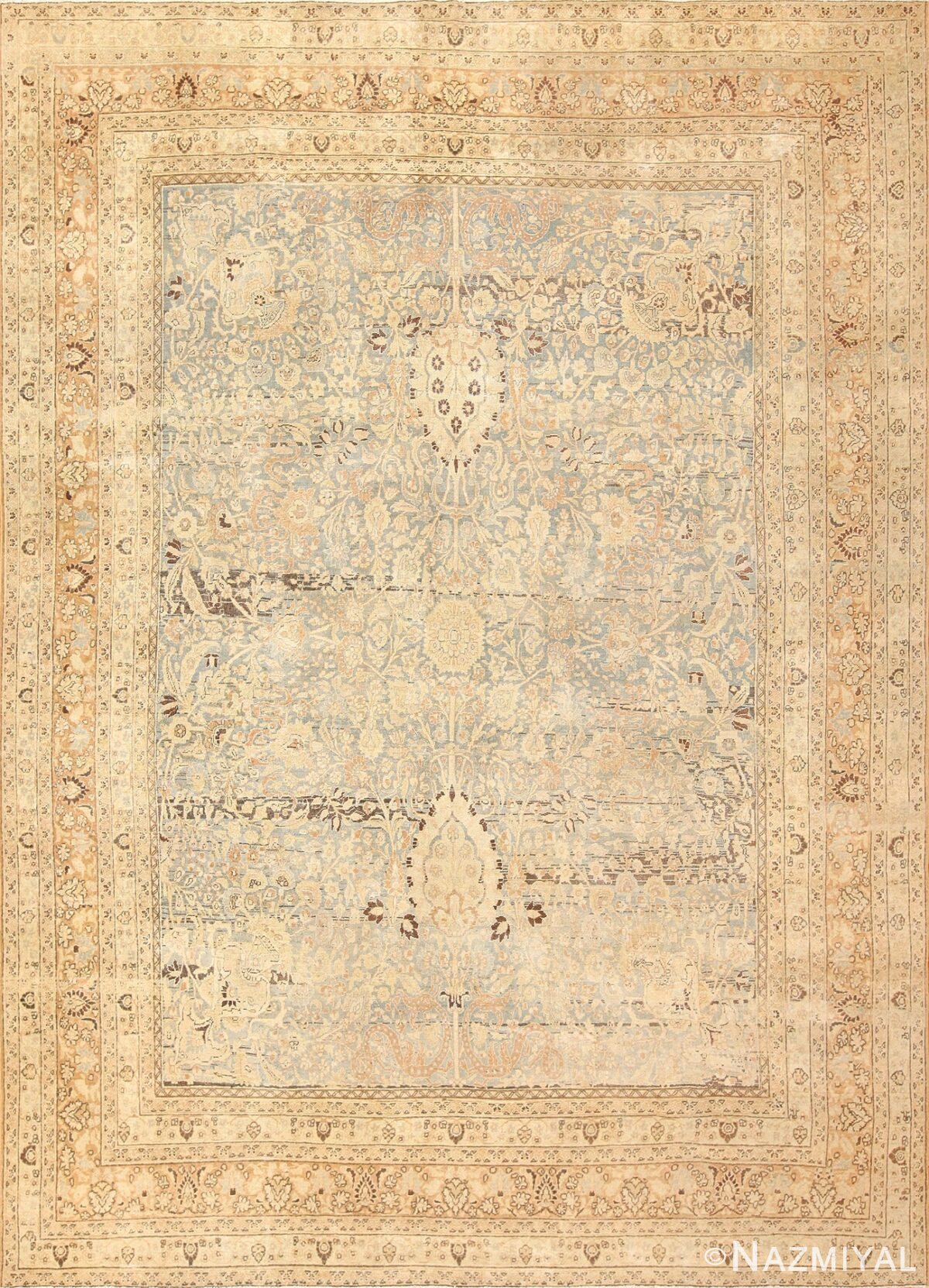 antique floral persian khorassan rug 49210 Nazmiyal