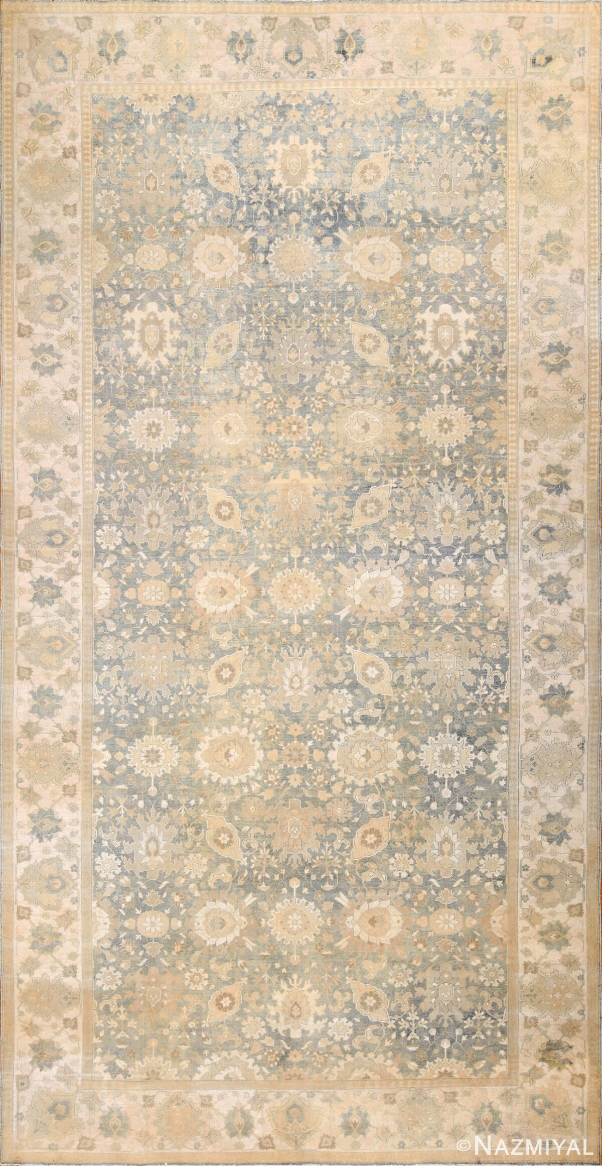 large antique indian agra rug 1342 Nazmiyal