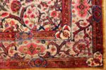 antique metallic threading silk souf kashan persian rug 49246 corner Nazmiyal