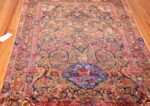 antique metallic threading silk souf kashan persian rug 49246 darkside Nazmiyal