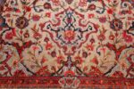 antique metallic threading silk souf kashan persian rug 49246 medallion Nazmiyal