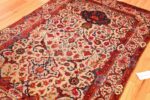 antique metallic threading silk souf kashan persian rug 49246 side Nazmiyal