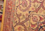 antique metallic threading silk souf kashan persian rug 49246 weave Nazmiyal