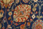 antique navy bakground tabriz persian rug 51061 field Nazmiyal