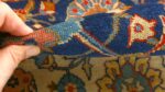 antique navy bakground tabriz persian rug 51061 pile Nazmiyal