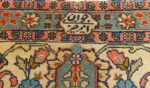 antique navy bakground tabriz persian rug 51061 signature Nazmiyal