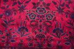 antique silk kashan persian rug 49251 bouquet edited Nazmiyal
