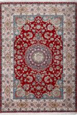Fine Room Size Vintage Red Persian Tabriz Floral Rug #51031 by Nazmiyal Antique Rugs