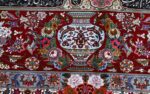 fine golestan design vintage tabriz persian rug 51028 vase Nazmiyal