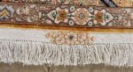 fine gonbad design vintage silk tabriz persian rug 51051 fringe Nazmiyal