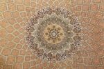 fine gonbad design vintage silk tabriz persian rug 51051 medallion Nazmiyal