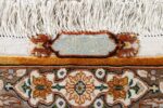 fine gonbad design vintage silk tabriz persian rug 51051 sign Nazmiyal