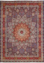 Large Fine Vintage Persian Blue Tabriz Area Rug #51042 by Nazmiyal Antique Rugs