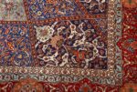 fine gonbad design vintage tabriz persian rug 51042 corner Nazmiyal