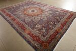 fine gonbad design vintage tabriz persian rug 51042 side Nazmiyal