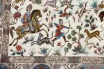 fine hunting design vintage tabriz persian rug 51057 arrow Nazmiyal