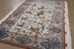 fine hunting design vintage tabriz persian rug 51057 full Nazmiyal