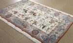fine hunting design vintage tabriz persian rug 51057 side Nazmiyal