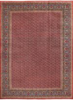 Fine Kork Wool Vintage Persian Red Tabriz Area Rug #51041 by Nazmiyal Antique Rugs