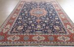 fine navy background vintage tabriz persian rug 51038 full Nazmiyal