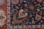 fine navy background vintage tabriz persian rug 51038 peony Nazmiyal