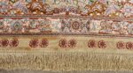 fine silk and gold thread vintage tabriz persian rug 51054 fringes Namziyal