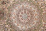 fine silk and gold thread vintage tabriz persian rug 51054 medallion Nazmiyal